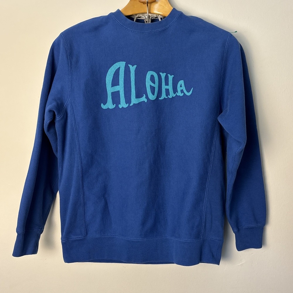 SeaVees Slightly Choppy Sweatshirt Medium Unisex Aloha Blue Heavyweight